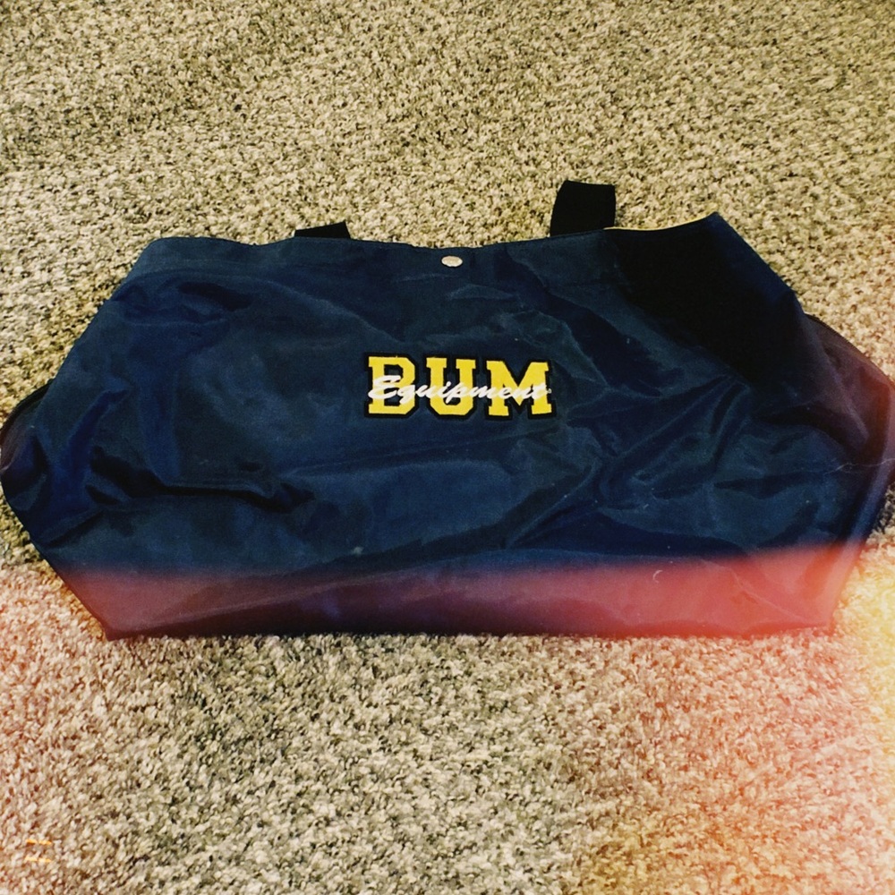 Vintage 90s B.U.M Equipment Felt Logo Duffle Bag